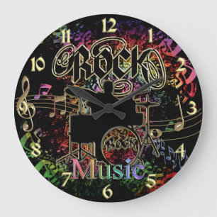Rock Around the Clock Too Große Wanduhr