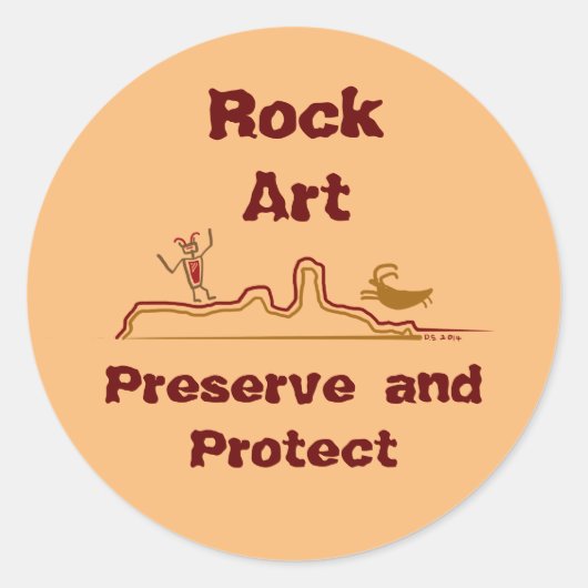 Rock Art bewahrt und schützt Sticker (Vorderseite)
