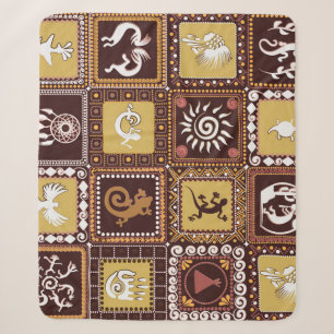 Rock Art Imitation: Vintages Muster. Sherpadecke