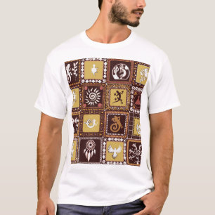 Rock Art Imitation: Vintages Muster. T-Shirt