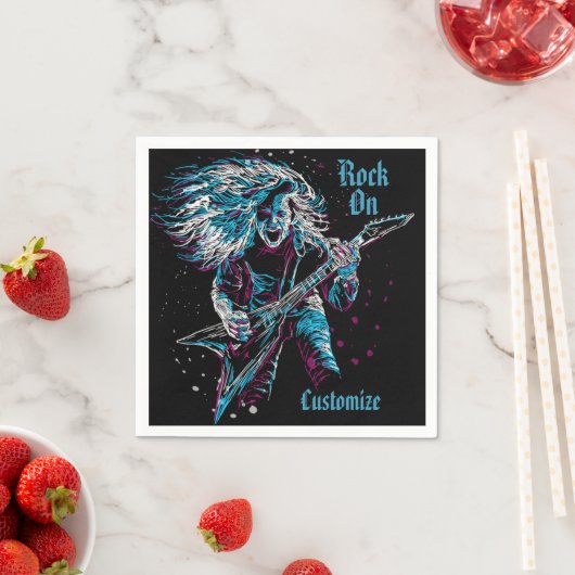 Rock auf Schwermetallen Serviette (Beispiel)