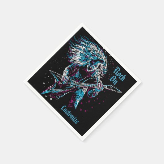 Rock auf Schwermetallen Serviette (Ecke)