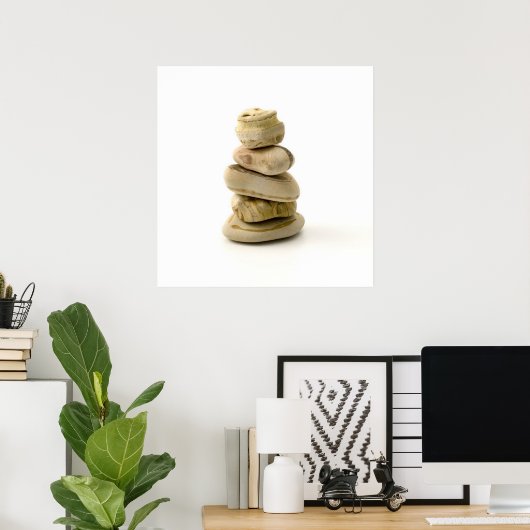 Rock Balancing Zen Art Poster (Heimbüro)