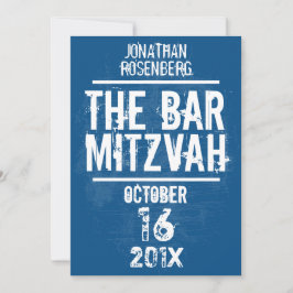 Rock Band Bar Mitzvah Einladung alle Art in Blau