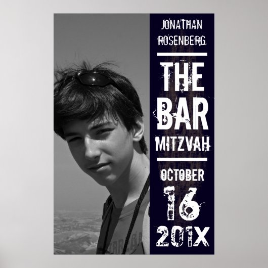 Rock Band Bar Mitzvah Foto Poster Black (Vorne)