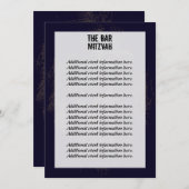 Rock Band Bar Mitzvah Info Card Einladung (Vorne/Hinten)