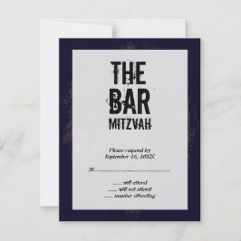 Rock Band Bar Mitzvah Reply Card RSVP Karte
