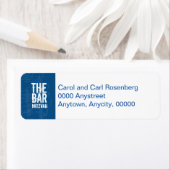 Rock Band Bar Mitzvah Rücksendeadresse in Blue (Insitu)