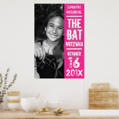 Rock Band Bat Mitzvah Poster in Pink (Küche)