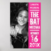 Rock Band Bat Mitzvah Poster in Pink (Vorne)