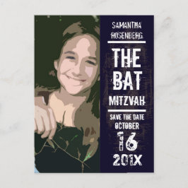 Rock Band Bat Mitzvah Save the Date Ankündigungspostkarte