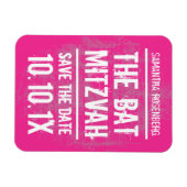 Rock Band Bat Mitzvah Save the Date Magnet, Rosa Magnet (Horizontal)