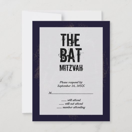 Rock Band Bat Mitzvah UAWG Replik Karte Schwarz (Vorderseite)