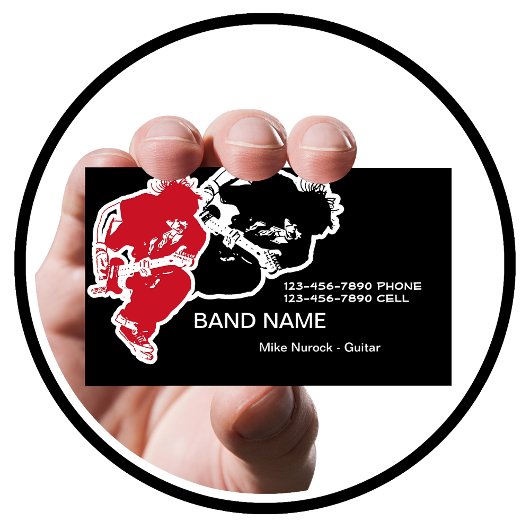 Rock Band Business Cards Visitenkarte