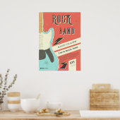 Rock Band - Design für Musikveranstaltungen im Ret Poster (Küche)