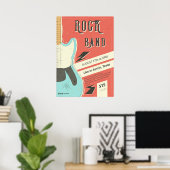 Rock Band - Design für Musikveranstaltungen im Ret Poster (Heimbüro)