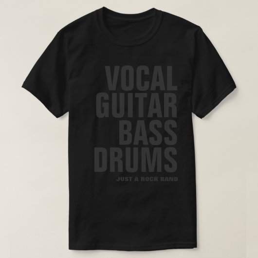 Rock Band Formation Black T - Shirt (Design vorne)