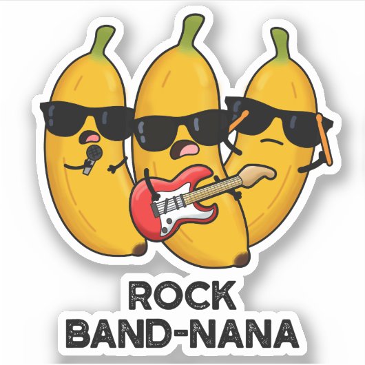 Rock Band nana Funny Banana Pun Aufkleber (Vorderseite)