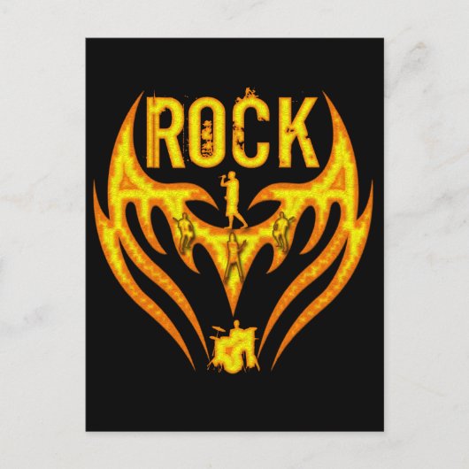 ROCK BAND POSTKARTE (Vorderseite)