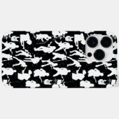 Rock Band Silhouette Pattern.w Black BG Case-Mate iPhone Hülle (Rückseite (Horizontal))