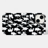 Rock Band Silhouette Pattern.w Black BG Case-Mate iPhone Hülle (Rückseite (Horizontal))