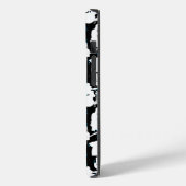 Rock Band Silhouette Pattern.w Black BG Case-Mate iPhone Hülle (Rückseite / Links)