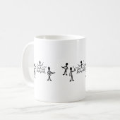 Rock Band Strichmännchen Kaffeetasse (Vorderseite Links)
