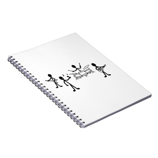 Rock Band Strichmännchen Notizblock (Rechte Seite)