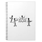 Rock Band Strichmännchen Notizblock (Vorderseite)