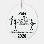 Rock Band Strichmännchen, personalisieren 2 Keramik Ornament (Links)