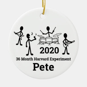 Rock Band Strichmännchen, personalisieren Keramik Ornament