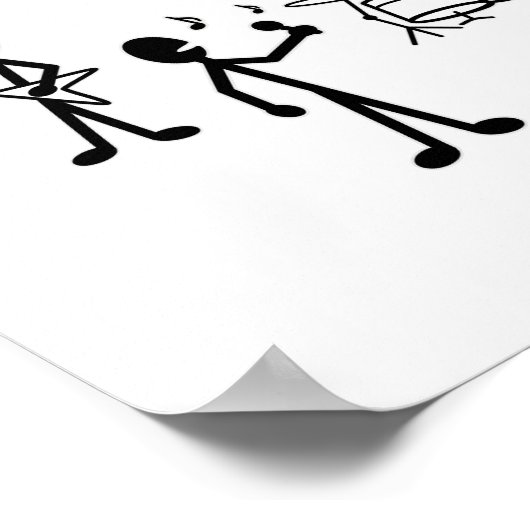Rock Band Strichmännchen Poster (Ecke)