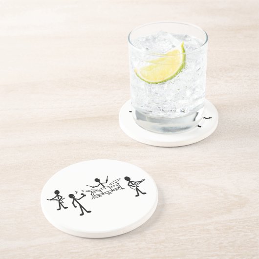 Rock Band Strichmännchen Untersetzer (Seite)