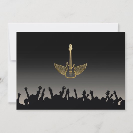 Rock Birthday Party Festival Foto Einladung (Rückseite)