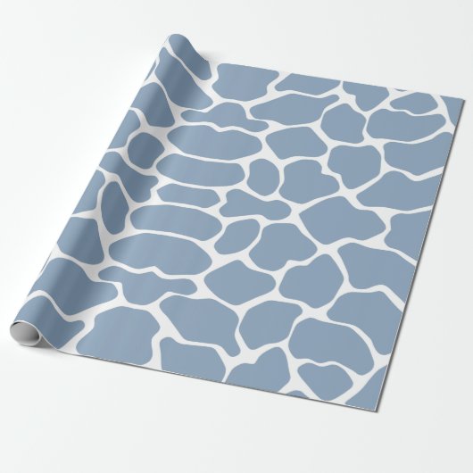 Rock Blue Safari Giraffe Geschenkpapier (Ungerollt)