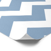 Rock Blue Safari Zickzack mit Pop Art Giraffe Poster (Ecke)