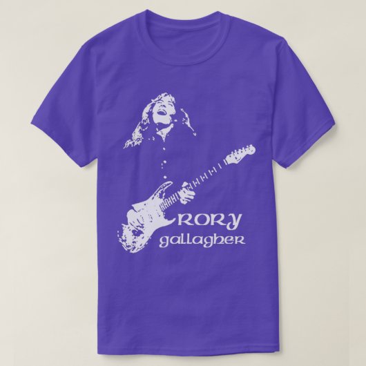 Rock Blues Guitar Player Gallagher Rock Art T-Shirt (Design vorne)