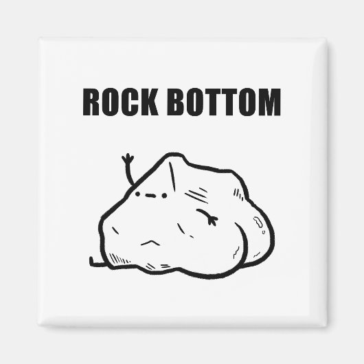 Rock Bottom Funny Geology Puff Magnet (Vorne)