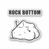 Rock Bottom Funny Geology Pun Die schneiden Aufkleber (Vorderseite)