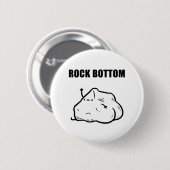 Rock Bottom Funny Geology Pup Button Button (Vorne & Hinten)