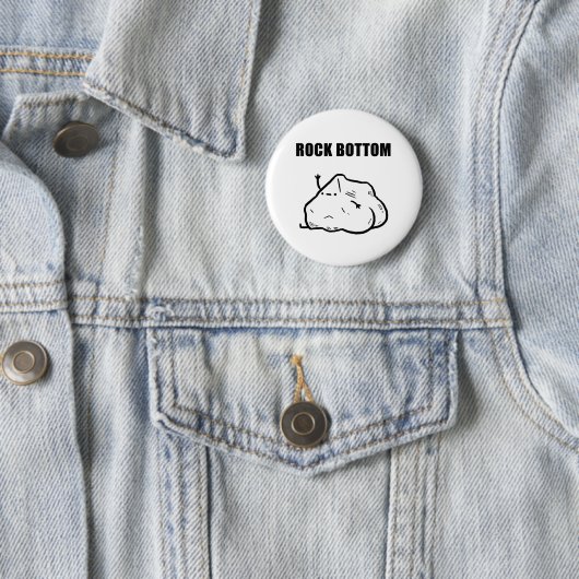 Rock Bottom Funny Geology Pup Button Button (Beispiel)