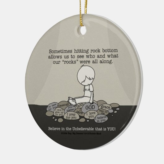 Rock Bottom Keramik Ornament (Links)