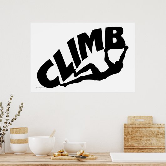 Rock Bouldering Poster (Küche)