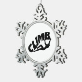 Rock Boulding Schneeflocken Zinn-Ornament (Rechts)