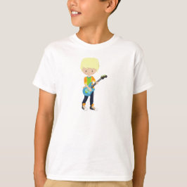 Rock Boy, Blond Hair, Gitarrenspieler, Band, Musik T-Shirt
