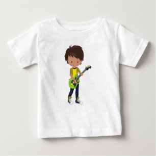Rock Boy, Latino Boy, Gitarre Player, Band, Musik Baby T-shirt