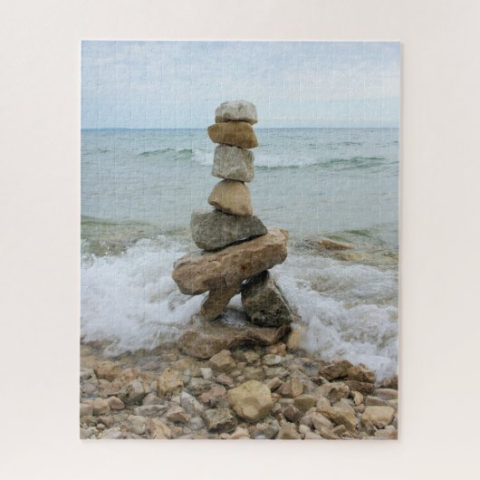 Rock Cairn am See - 16x20 - 520 Stk. Puzzle (Vertikal)