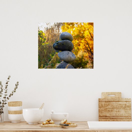 Rock Cairn Zen Wall Poster (Küche)