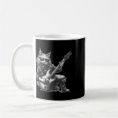 Rock Cat Playing Gitarre Funny Gitarre Cat Kaffeetasse (Links)