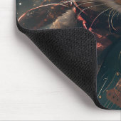 Rock Cat Playing Gitarre Maus Pad Mousepad (Ecke)